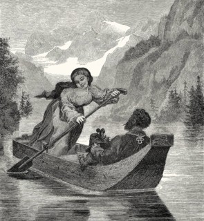 The ferrywoman of the Königssee, Bavaria, Germany, 19th Century