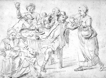 A Family at a Feast (17th century), painting by David Teniers (baptised 15 December 1610 in