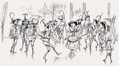 Caricature by Adolf Oberländer, 19th century