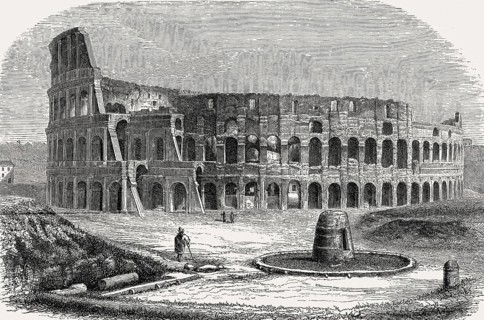 The Colosseum, ancient Amphitheatre, Rome, Italy