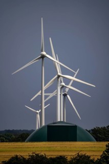 Wind farm south-west of Anröchte in the district of Soest, near the village of Altenmellrich,