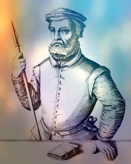 Portrait of Jan Matthys, Anabaptist leader of the Münster Rebellion, 1535, digitally edited