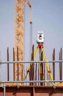 Surveying, Leica total station, electronic tachymeter, a surveying device that measures angles and