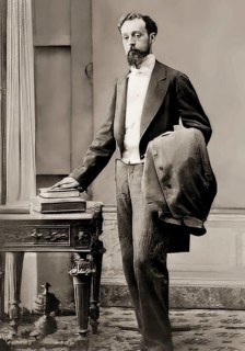 Portrait of Antoni Gaudí i Cornet, 1852 – 1926, Catalan architect and designer from Spain, the