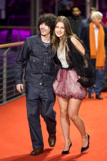 Cody Molko and Florence Hunt on the Red Carpet at the premiere of the film Queen at Sea at the