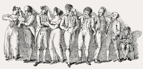 Caricature on Franz Josef Gall's study of phrenology, 18th century
