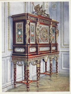 Furniture around the turn of the century 1900, Jewellery cabinet of Queen Marie Antoinette, of