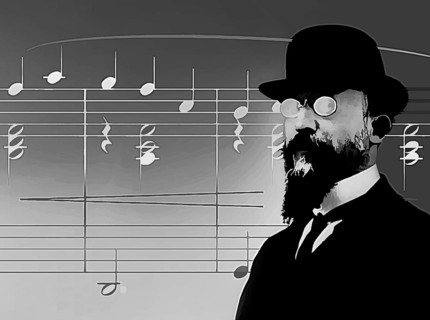 Erik Satie, 1866 – 1925, a French composer and pianist, notesheet for Gymnopédie No. 1, digitally