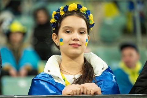 WROCLAW, POLAND - MARCH 26, 2024: Qualifications for UEFA Euro 2024. Final play-off match Ukraine -