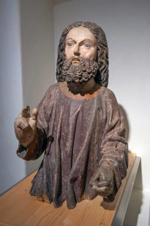 Figure of Jesus, around 1470, only the corpus of the palm tree still exists, Strigel Museum,