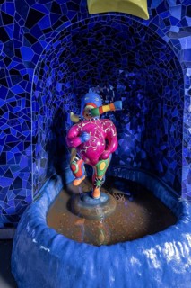 The grotto in the Herrenhausen Gardens with sculptures by Niki de Saint Phalle, Hanover, Lower