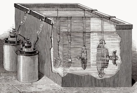 Nickel-Galvanisiermaschine, 19. Jahrhundert