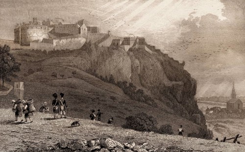 The Castle, from The Mound, Edinburgh, Scotland, 19th century, from Modern Athens by Th. H.