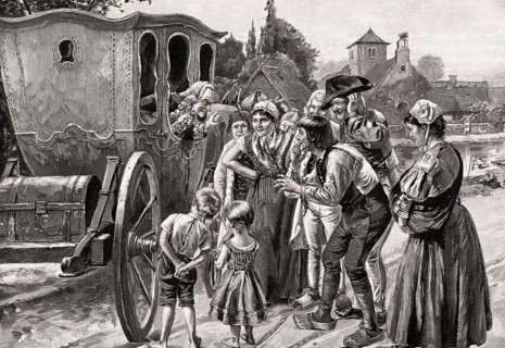 A journey of Voltaire or François Marie Arouet, in Pomerania, 1750