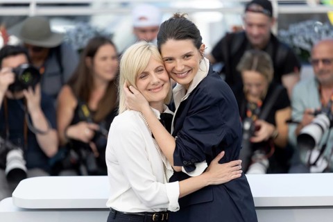 Cannes, France - 15.5.2024: Mélanie Laurent and Joséphine Japy during the photocall for QUI BRILLE