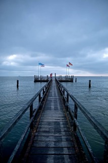 Sailors' Bridge, one of several sea bridges on Föhr, Wyk auf Föhr, North Frisia,