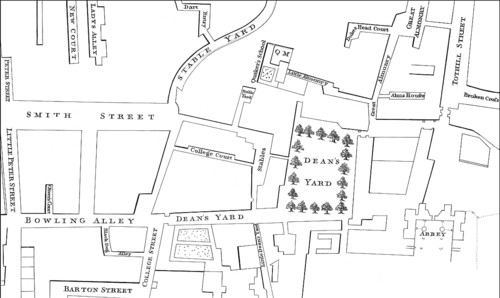 Map of Westminster, London, England, 1748