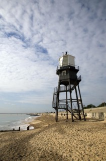 The Leading Lights, Victorian lighthouse structure, Dovercourt, Harwich, Essex, England, United
