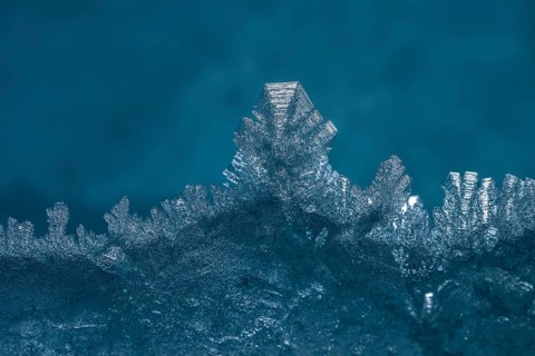 Ice crystals on glacier wall, glacier cave, ice cave, Morteratsch glacier, Engadin, Graubünden,