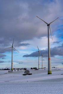 Wind farm, north of Lichtenau, self-proclaimed energy town, over 190 wind turbines and over 1200