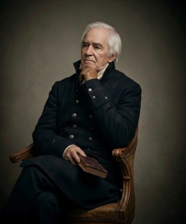 Portrait of Ernst Moritz Arndt in 1848, symbolic image poet, writer, author, artist, literature,