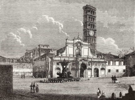 The Basilica of Saint Mary in Cosmedin, Rome, Italy, 19th Century