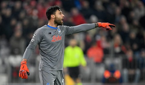 Goalkeeper Marco Sportiello BC Bergamo (57) Gesture Gesture Football, Champions League, Allianz