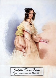 Maria Klara Zichy (1814-1868), Married to Count Franz Zichy since 1847, Historical, digitally