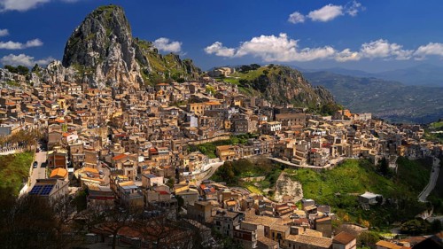 Italy, Sicily, view of Caltabelotta, Italian municipality