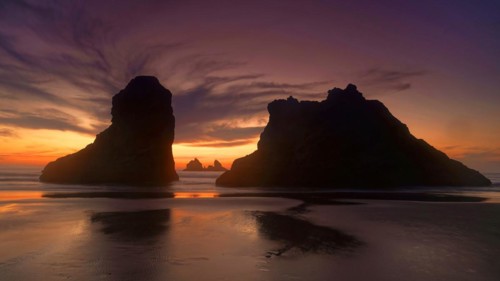 USA, Bandon, Oregon, Facerock Beach, Pacific Ocean, Bandon, Oregon, USA