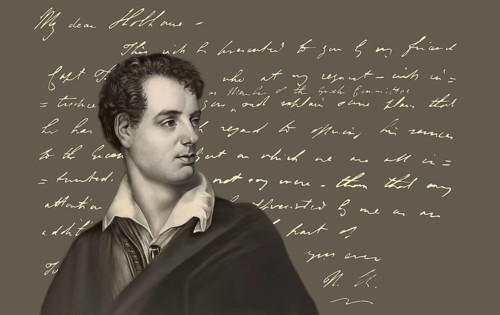 George Gordon Noel Byron, 6th Baron Byron of Rochdale, 1788, 1824, British poet, digital edited,