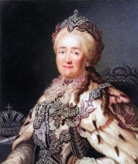 Catherine II the Great 1729-1796, Empress of Russia born in Germany. From the book Gallery of