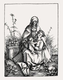 The Virgin Mary and Child with Saint Anne, by Albrecht Dürer, facsimile of the 19th century