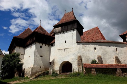 Romania, the fortified church of Viscri, German German Weisskirch a town in the district of Brasov,