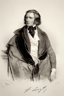 Portrait of Franz Liszt, 1811-1886, Hungarian composer, virtuoso pianist