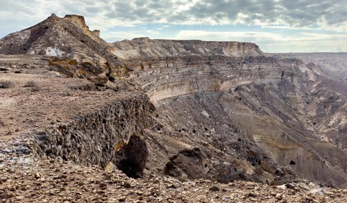 Barren mountains and gorges near Ash Shuwaymiyah, Oman