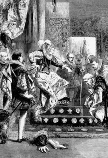 The dismissal of the Earl of Murray and Abbot of Kilwinning by Queen Elizabeth I after he took the
