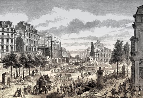 Road construction of the Boulevard du Prince-Eugène, demolition of the theaters, today Boulevard