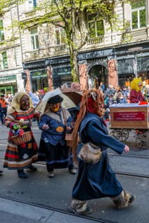 Participants dressed up as jesters from the guest canton of Schwyz, jesters' symposium of the