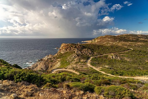 The La Revellata peninsula near Calvi, Balagne, Corsica, France
