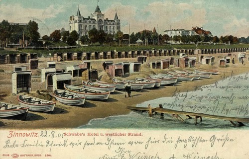 Historical postcard, picture postcard, Baltic resort Zinnowitz on Usedom, Mecklenburg-Vorpommern,