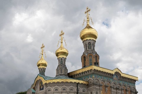 Tower and Cross, Russian Chapel, Mathildenhöhe Darmstadt, UNESCO World Heritage Site, Germany