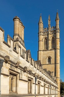 Building, Tower, Magdalen College, Oxford, England, Great Britain
