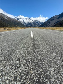 Access to the Hooker Valley Track hiking trail, Mount Cook National Park, South Island, New