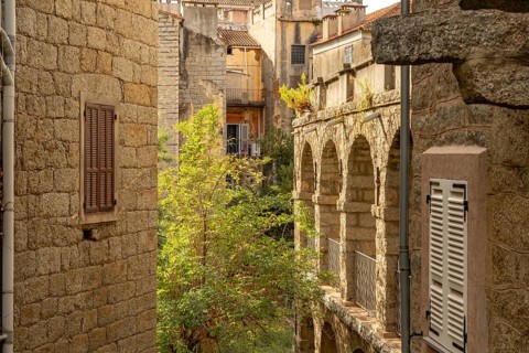In the old town of Sartene, Corsica, France