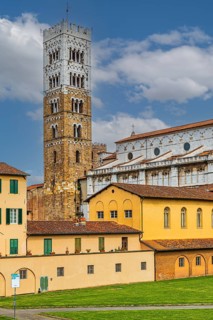 Tower of San Martino Cathedral, historic city centre, Lucca, Tuscany, Italy