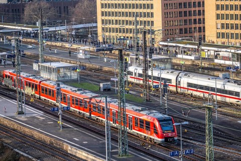 Cologne-Messe/Deutz station, 2nd largest train station in Cologne, transfer station between