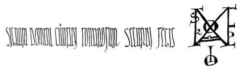 Facsimile, sign Conrad III, 1093-1152, the first King of Germany of the Hohenstaufen dynasty