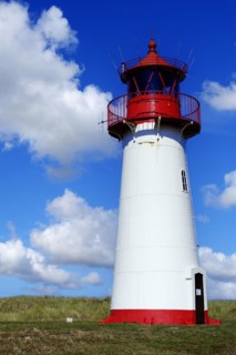 The lighthouse of List, Westellenbogen, island of Sylt, Schleswig Holstein