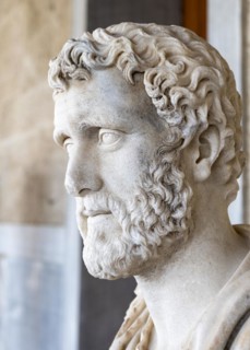 Portrait Bust of Emperor Antoninus Pius, Stoa of Attalos, Ancient Agora of Athens, Greece